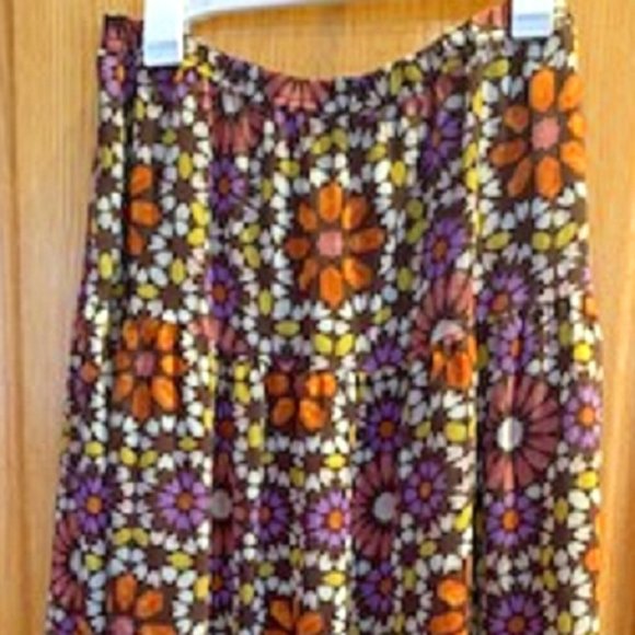 Linea Louis Dell'Olio Floral 2 Piece Skirt Set: Blouse & Pull-On Skirt w/ Belt L - Picture 5 of 8